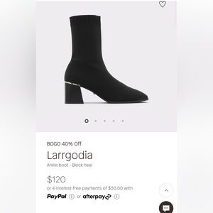 Aldo Larrgodia Ankle boot - Block heel
Color: Black Textile: Knit